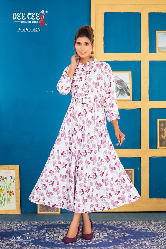  Popcorn By Deecee Digital Printed Rayon Kurtis Wholesale Market In Surat